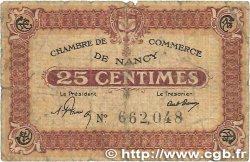 25 Centimes FRANCE régionalisme et divers Nancy 1918 JP.087.56 B