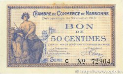 50 Centimes FRANCE regionalism and miscellaneous Narbonne 1915 JP.089.01 XF