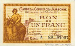 1 Franc FRANCE regionalism and miscellaneous Narbonne 1915 JP.089.02