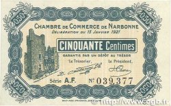 50 Centimes FRANCE regionalism and miscellaneous Narbonne 1921 JP.089.19