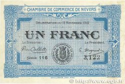 1 Franc FRANCE regionalism and miscellaneous Nevers 1915 JP.090.07 VF+