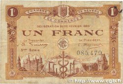 1 Franc FRANCE regionalism and miscellaneous Nevers 1920 JP.090.17 F