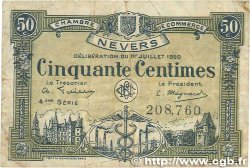 50 Centimes FRANCE regionalism and various Nevers 1920 JP.090.18