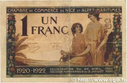 1 Franc FRANCE regionalism and miscellaneous Nice 1920 JP.091.11 F