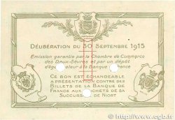 1 Franc FRANCE regionalism and miscellaneous Niort 1915 JP.093.05 AU