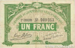 1 Franc FRANCE régionalisme et divers Orléans 1916 JP.095.12 TB