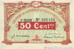 50 Centimes FRANCE Regionalismus und verschiedenen Orléans 1917 JP.095.16 VZ+