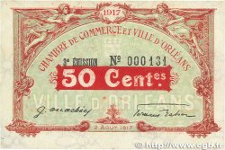 50 Centimes FRANCE regionalism and miscellaneous Orléans 1917 JP.095.16 VF+