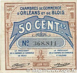 50 Centimes FRANCE Regionalismus und verschiedenen Orléans et Blois 1920 JP.096.01 SS