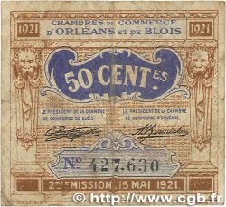 50 Centimes FRANCE régionalisme et divers Orléans et Blois 1921 JP.096.05 B