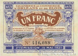 1 Franc FRANCE régionalisme et divers Orléans et Blois 1921 JP.096.07