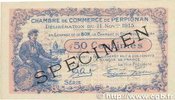 50 Centimes Spécimen FRANCE regionalism and various Perpignan 1915 JP.100.11