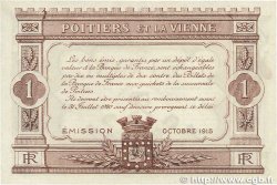 1 Franc FRANCE régionalisme et divers Poitiers 1915 JP.101.03 SUP+