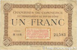 1 Franc FRANCE régionalisme et divers Puy-De-Dôme 1918 JP.103.06 B+