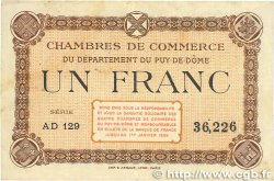 1 Franc FRANCE régionalisme et divers Puy-De-Dôme 1918 JP.103.21 TTB
