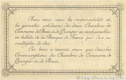 50 Centimes FRANCE régionalisme et divers Quimper et Brest 1915 JP.104.01 TTB