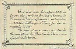 1 Franc FRANCE régionalisme et divers Quimper et Brest 1915 JP.104.05 TTB