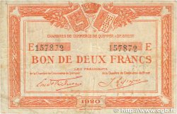 2 Francs FRANCE régionalisme et divers Quimper et Brest 1920 JP.104.18 B