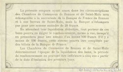 50 Centimes FRANCE régionalisme et divers Rennes et Saint-Malo 1915 JP.105.08 TTB