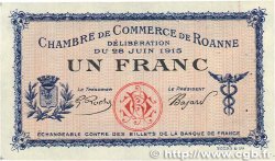 1 Franc Spécimen FRANCE régionalisme et divers Roanne 1915 JP.106.04