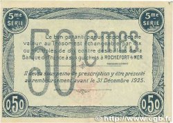 50 Centimes FRANCE regionalism and various Rochefort-Sur-Mer 1920 JP.107.17 VF