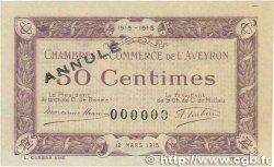 50 Centimes Annulé FRANCE régionalisme et divers Rodez et Millau 1915 JP.108.03