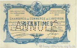 50 Centimes Annulé FRANCE régionalisme et divers Rodez et Millau 1921 JP.108.17 TTB
