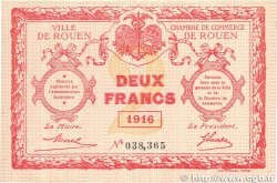 2 Francs FRANCE régionalisme et divers Rouen 1916 JP.110.25 TTB+