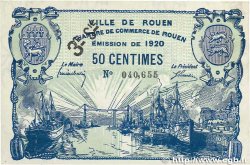 50 Centimes FRANCE régionalisme et divers Rouen 1920 JP.110.61 TTB+