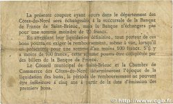 1 Franc FRANCE régionalisme et divers Saint-Brieuc 1918 JP.111.06 B+