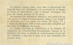 1 Franc FRANCE régionalisme et divers Saint-Brieuc 1918 JP.111.12 TB