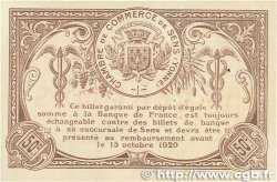 50 Centimes Annulé FRANCE régionalisme et divers Sens 1916 JP.118.03 SUP