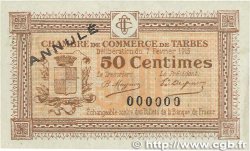50 Centimes Annulé FRANCE régionalisme et divers Tarbes 1915 JP.120.03 SUP