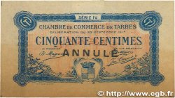 50 Centimes Annulé FRANCE regionalismo e varie Tarbes 1917 JP.120.17