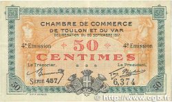 50 Centimes FRANCE régionalisme et divers Toulon 1917 JP.121.18 TTB+