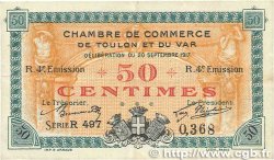 50 Centimes FRANCE régionalisme et divers Toulon 1917 JP.121.22 TTB