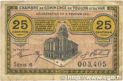 25 Centimes FRANCE régionalisme et divers Toulon 1921 JP.121.32 B+