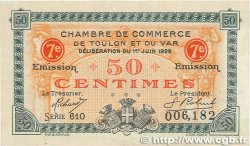 50 Centimes FRANCE régionalisme et divers Toulon 1922 JP.121.35 SUP