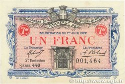 1 Franc FRANCE régionalisme et divers Toulon 1922 JP.121.36 SUP+