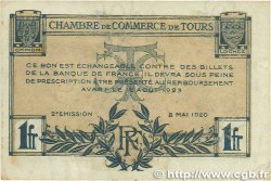 1 Franc FRANCE régionalisme et divers Tours 1920 JP.123.04 TTB
