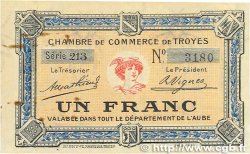 1 Franc FRANCE régionalisme et divers Troyes 1918 JP.124.08 SUP