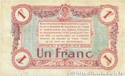 1 Franc FRANCE régionalisme et divers Troyes 1918 JP.124.10 TTB