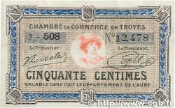 50 Centimes FRANCE régionalisme et divers Troyes 1918 JP.124.13 SPL