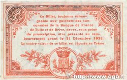 50 Centimes FRANCE régionalisme et divers Tulle 1918 JP.125.01 TTB