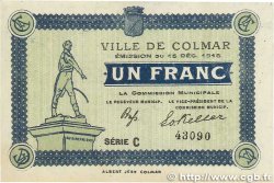 1 Franc FRANCE régionalisme et divers Colmar 1918 JP.130.03 SUP+