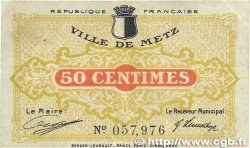 50 Centimes FRANCE régionalisme et divers Metz 1918 JP.131.01 TB