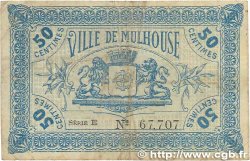 50 Centimes FRANCE régionalisme et divers Mulhouse 1918 JP.132.01 B+
