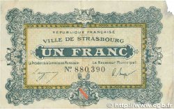 1 Franc FRANCE régionalisme et divers Strasbourg 1918 JP.133.04 B+