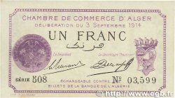 1 Franc FRANCE régionalisme et divers Alger 1914 JP.137.01 SUP+