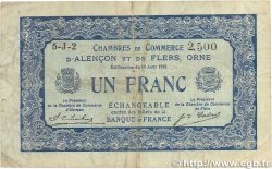 1 Franc FRANCE régionalisme et divers Alencon et Flers 1915 JP.006.48 TB